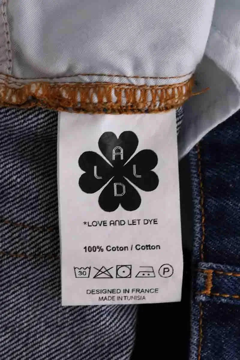 Jean droit Ladl Bleu en Coton