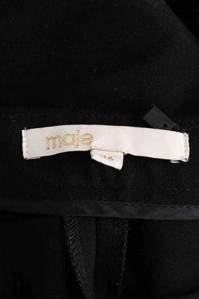 Pantalon droit Maje Noir en Synthétique