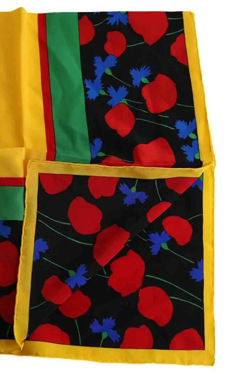 Carré Yves Saint Laurent Jaune en Soie