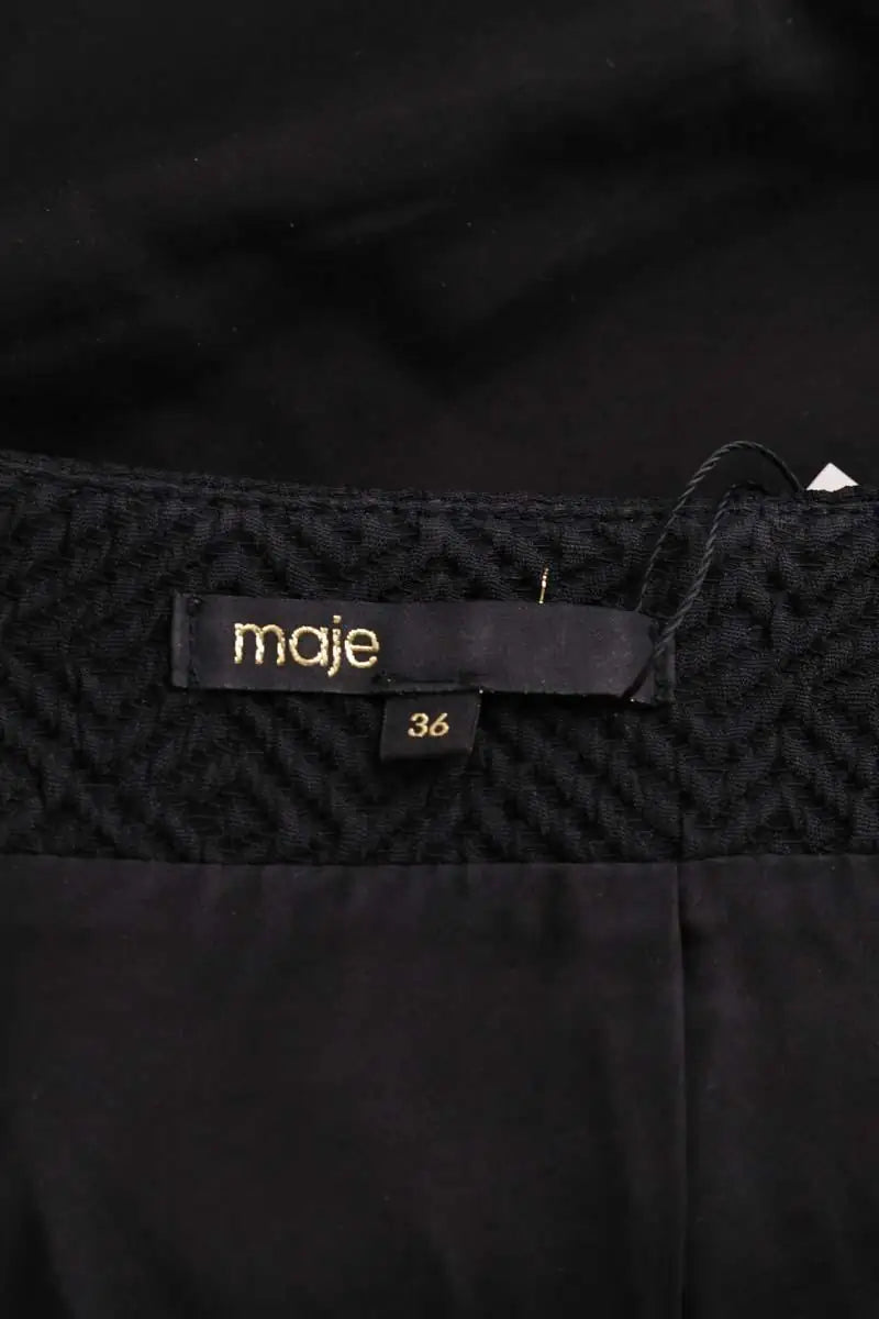 Mini jupe Maje Noir en Synthétique