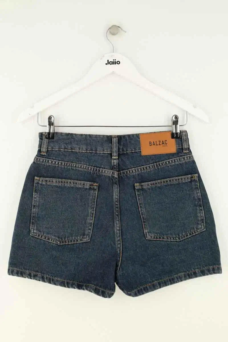 Mini short Balzac Bleu en Coton