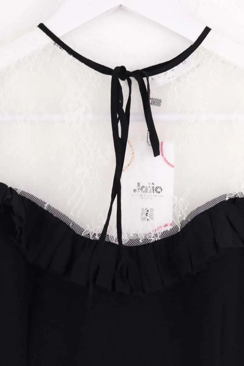 Robe Sandro Noir en Synthétique