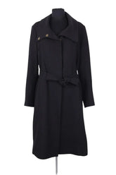Manteau Cerruti Noir en Laine, taille XL - Seconde Main