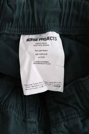 Pantalon droit Norse Projects Vert en Coton