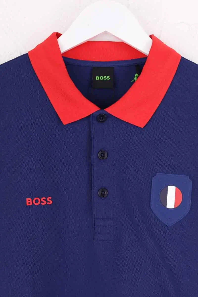 Polo Boss Bleu en Coton