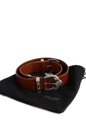 Ceinture en cuir Maje Marron en Cuir