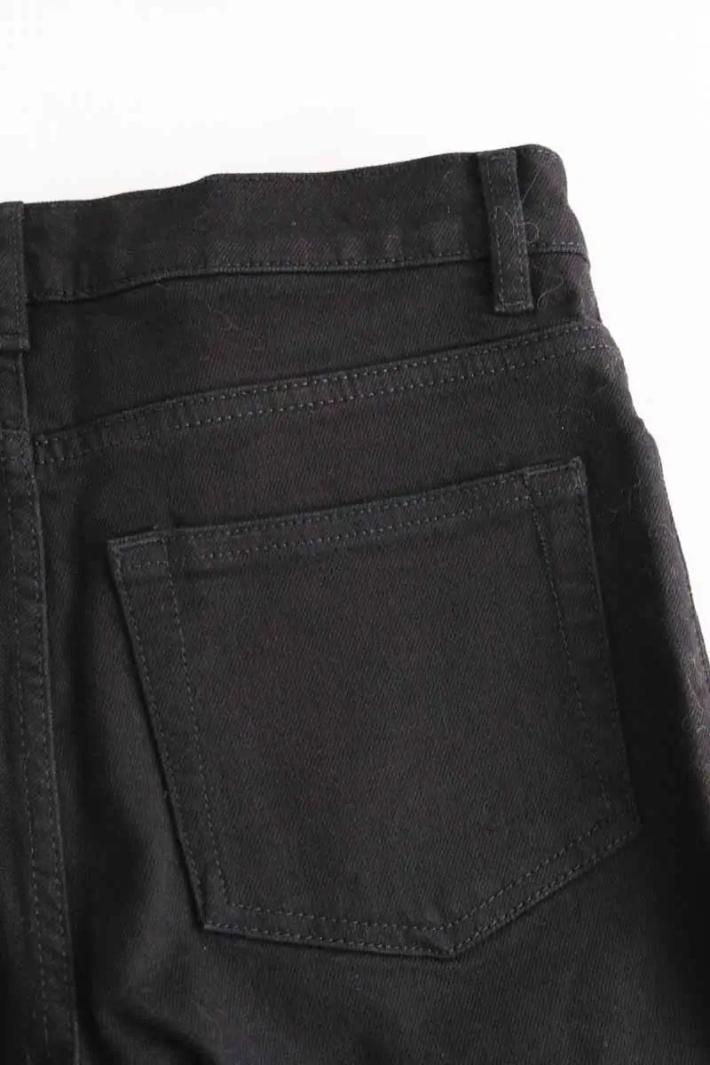 Jean droit The Kooples Noir en Coton