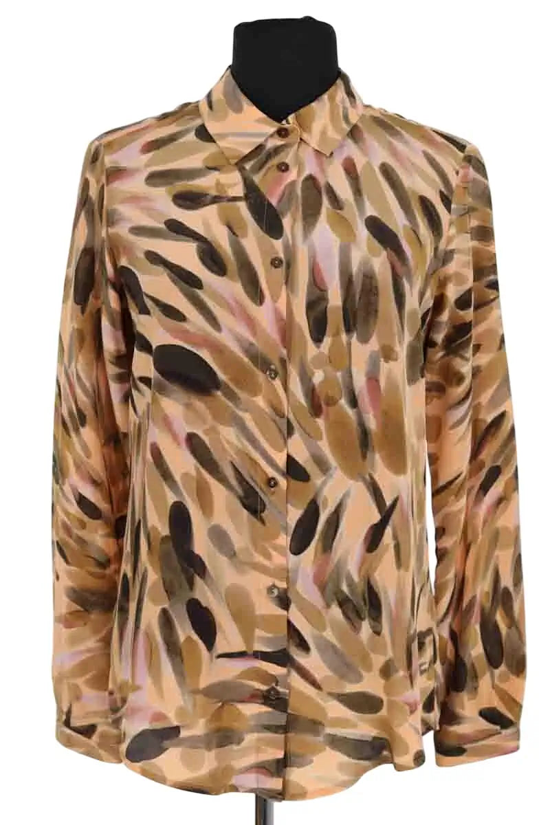 Chemise Momoni Beige en Soie, taille XS - Seconde Main