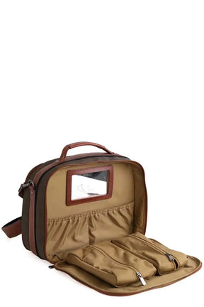Sac vanity Longchamp Kaki en Cuir