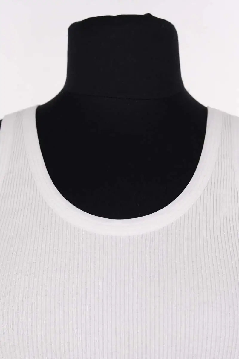 Top sans manche Sandro Blanc en Coton