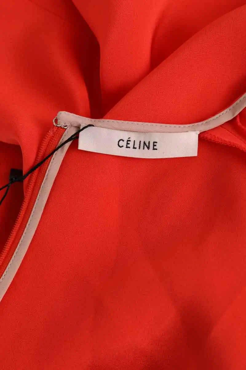 Combishort Celine Orange en Soie