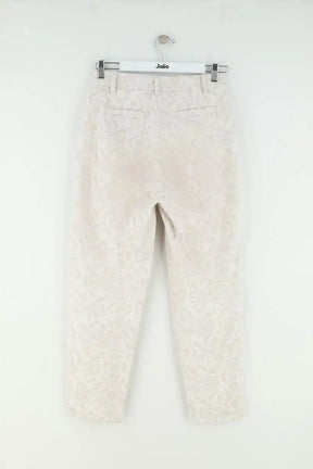 Pantalon droit Saaj Ecru en Coton