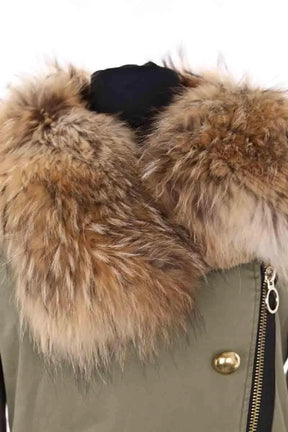 Manteau Pinko Kaki en Synthétique