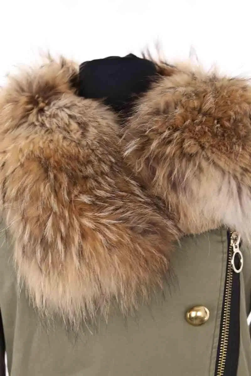 Manteau Pinko Kaki en Synthétique