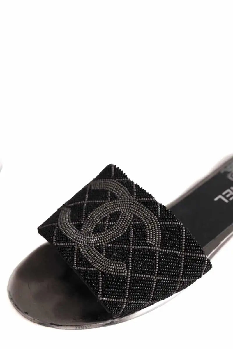 Mules Chanel Noir en Cuir
