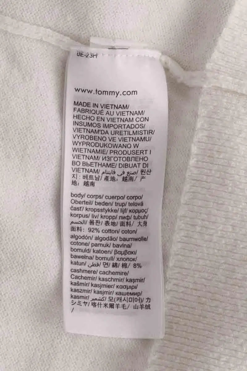 Pull col roulé Tommy Hilfiger Blanc en Cachemire