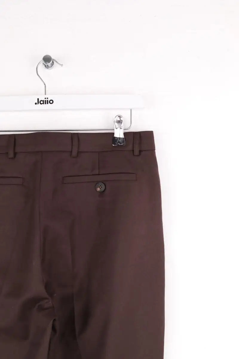 Pantalon droit The Frankie Shop Marron en Laine