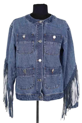 Veste Maje Bleu en Coton, taille S - Seconde Main