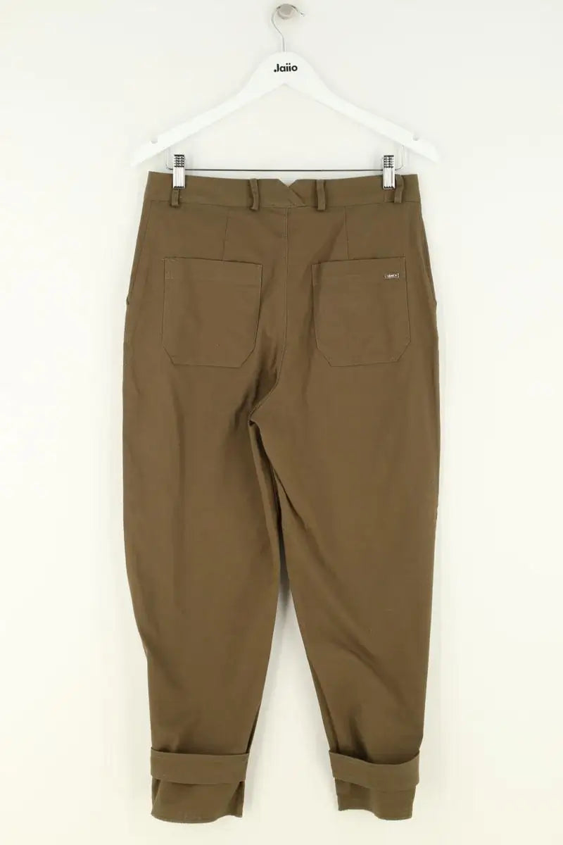 Pantalon droit Liu Jo Kaki en Coton