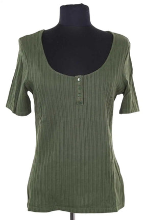 T-shirt Sézane Kaki en Coton, taille S - Seconde Main