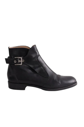 Boots à boucles Gianvito Rossi Noir en Cuir, taille 38 - Seconde Main