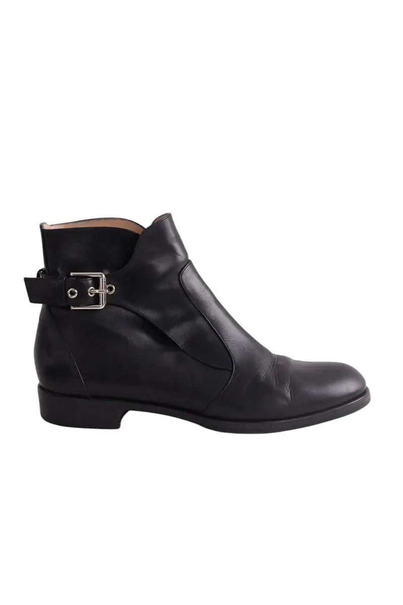 Boots à boucles Gianvito Rossi Noir en Cuir, taille 38 - Seconde Main