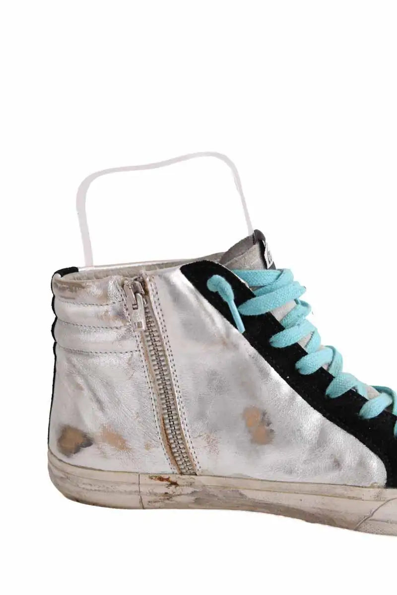 Baskets Golden Goose Argent en Cuir