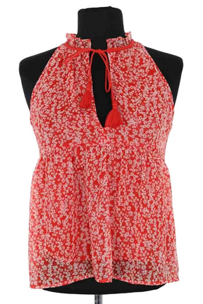 Top sans manche Sézane Rouge en Synthétique, taille XS - Seconde Main