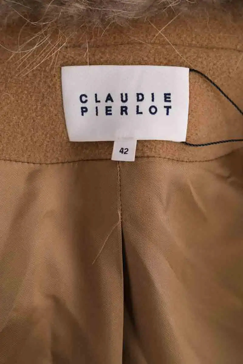 Manteau Claudie Pierlot Camel en Laine