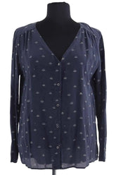 Blouse Des Petits Hauts Marine en Synthétique, taille S - Seconde Main