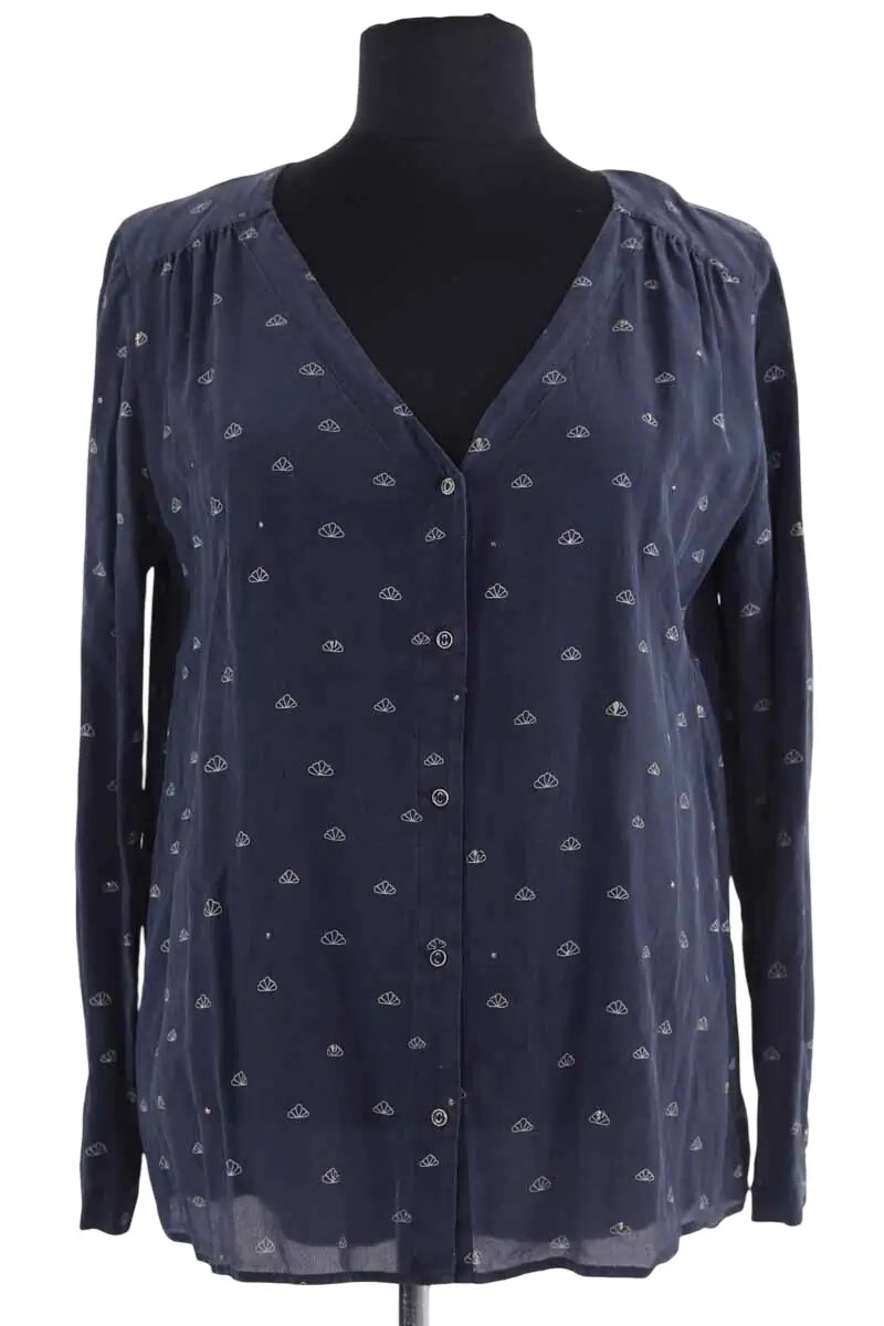 Blouse Des Petits Hauts Marine en Synthétique, taille S - Seconde Main