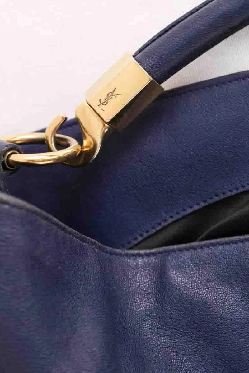Sac à main Yves Saint Laurent Bleu en Cuir