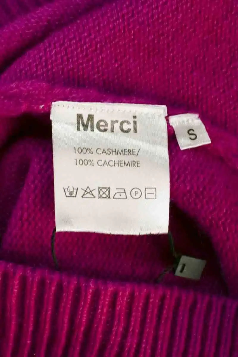 Pull Merci Violet en Cachemire