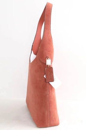 Sac porté épaule Brooklyn 34 Coach Brooklyn 34 Rose en Daim