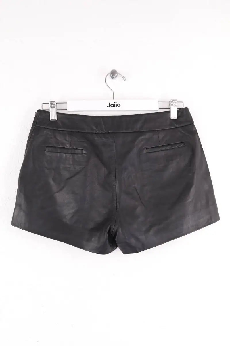 Mini short Sézane Noir en Cuir
