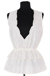 Top sans manche Saaj Blanc en Synthétique, taille S - Seconde Main
