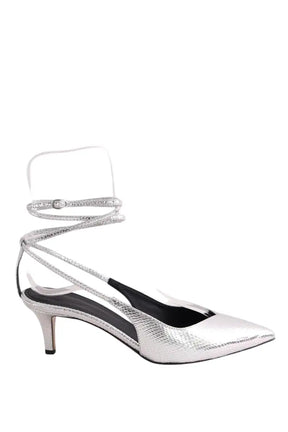 Talons Isabel Marant Exotic Story Argent en Cuir, taille 37 - Seconde Main