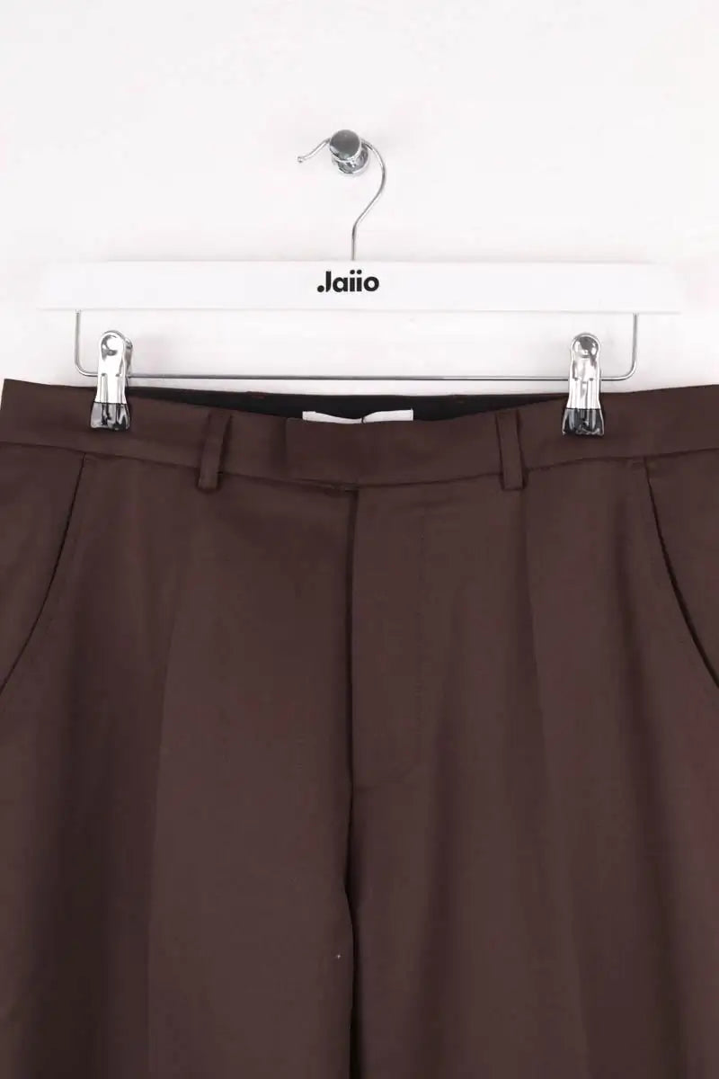 Pantalon droit The Frankie Shop Marron en Laine