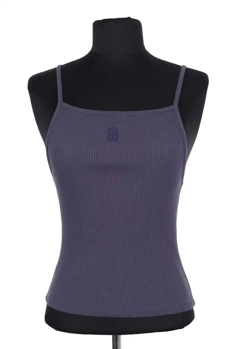 Top sans manche Balzac Bleu en Coton, taille S - Seconde Main