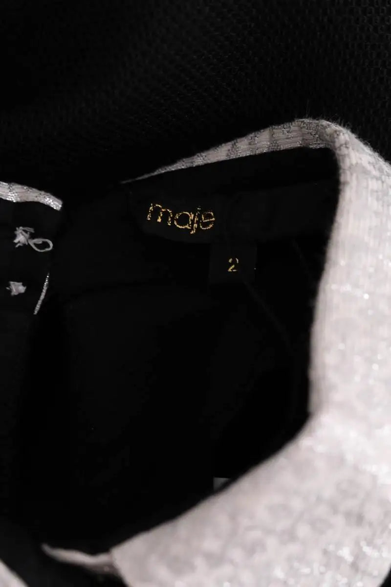 Robe Maje Noir en Synthétique