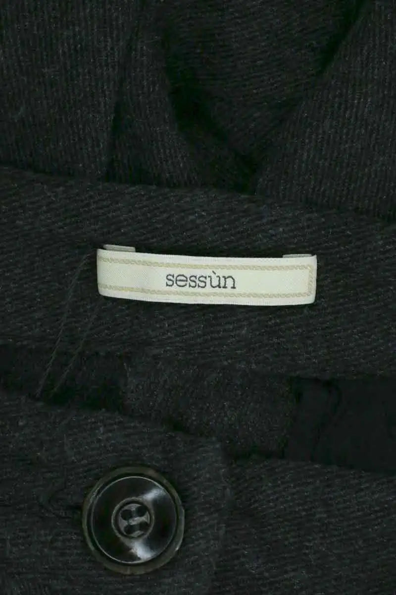 Pantalon droit Sessun Emile Noir en Viscose