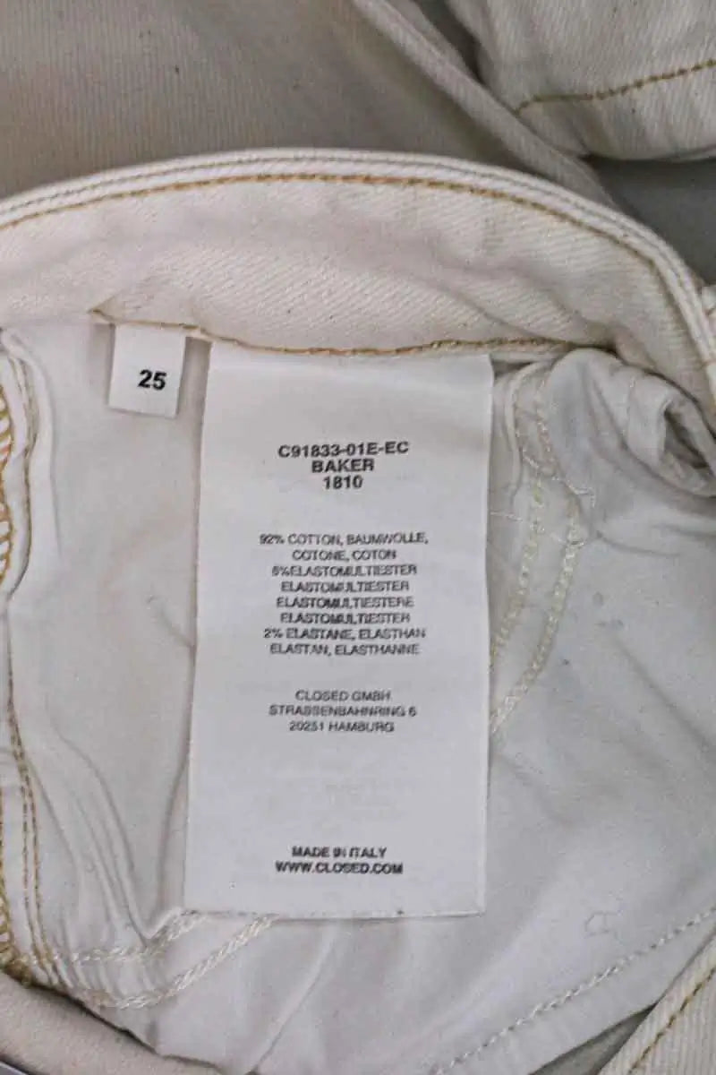 Jean droit Closed Beige en Coton
