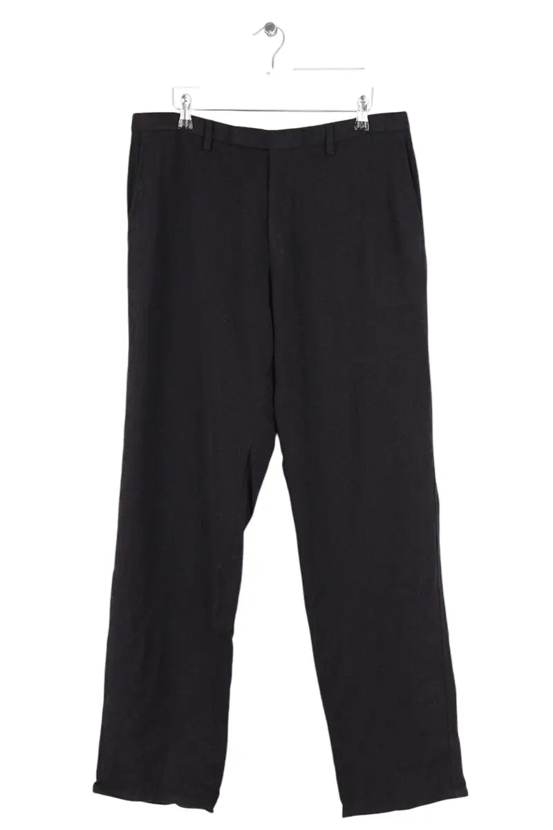 Pantalon droit Hugo Boss Noir en Laine, taille L - Seconde Main