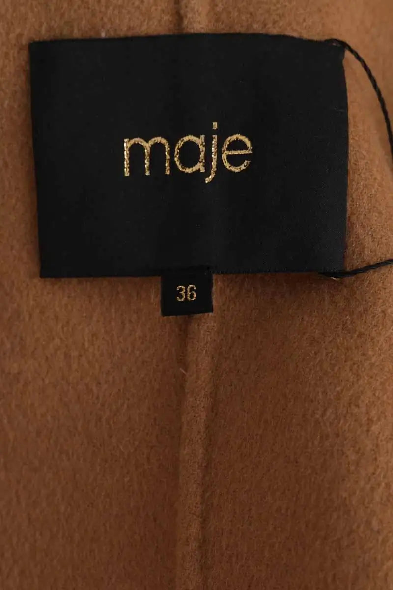 Manteau Maje Marron en Laine