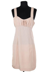 Robe Sandro Beige en Viscose, taille M - Seconde Main
