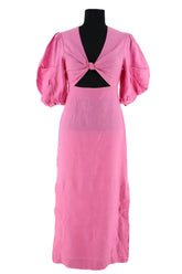 Robe Farm Rio Rose en Lin, taille XS - Seconde Main