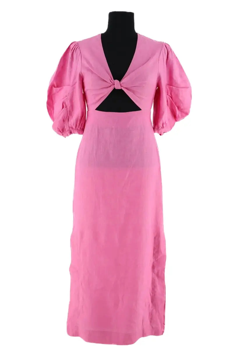 Robe Farm Rio Rose en Lin, taille XS - Seconde Main