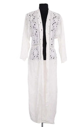 Kimono Mes Demoiselles Lilibet Blanc en Coton, taille XS - Seconde Main