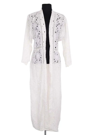 Kimono Mes Demoiselles Lilibet Blanc en Coton, taille XS - Seconde Main