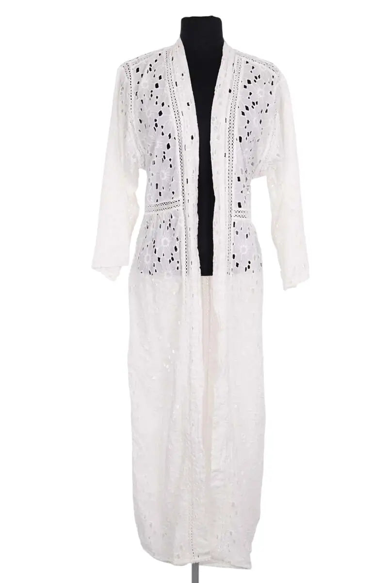 Kimono Mes Demoiselles Lilibet Blanc en Coton, taille XS - Seconde Main
